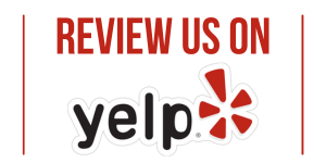 Icon inviting users to review on Yelp, featuring the Yelp logo.
